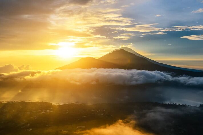 Sonnenaufgang auf dem Mount Batur